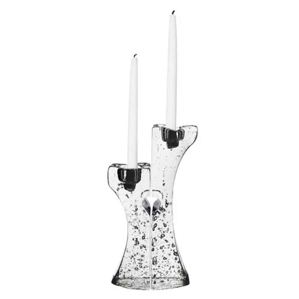 Kosta Boda Heart Connect Candlestick Pair